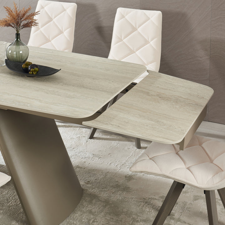 Retractable Sintered Stone Extendable Dining Table