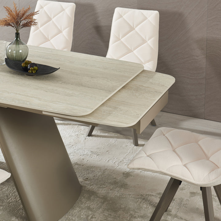 Retractable Sintered Stone Extendable Dining Table