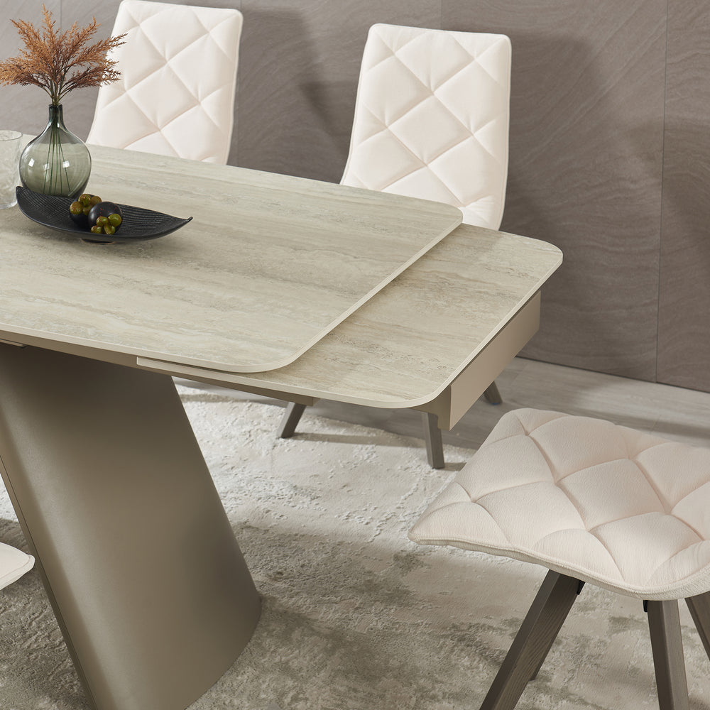 Retractable Sintered Stone Extendable Dining Table