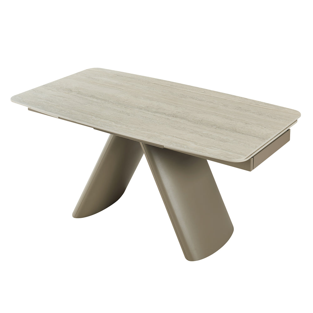 Retractable Sintered Stone Extendable Dining Table-2