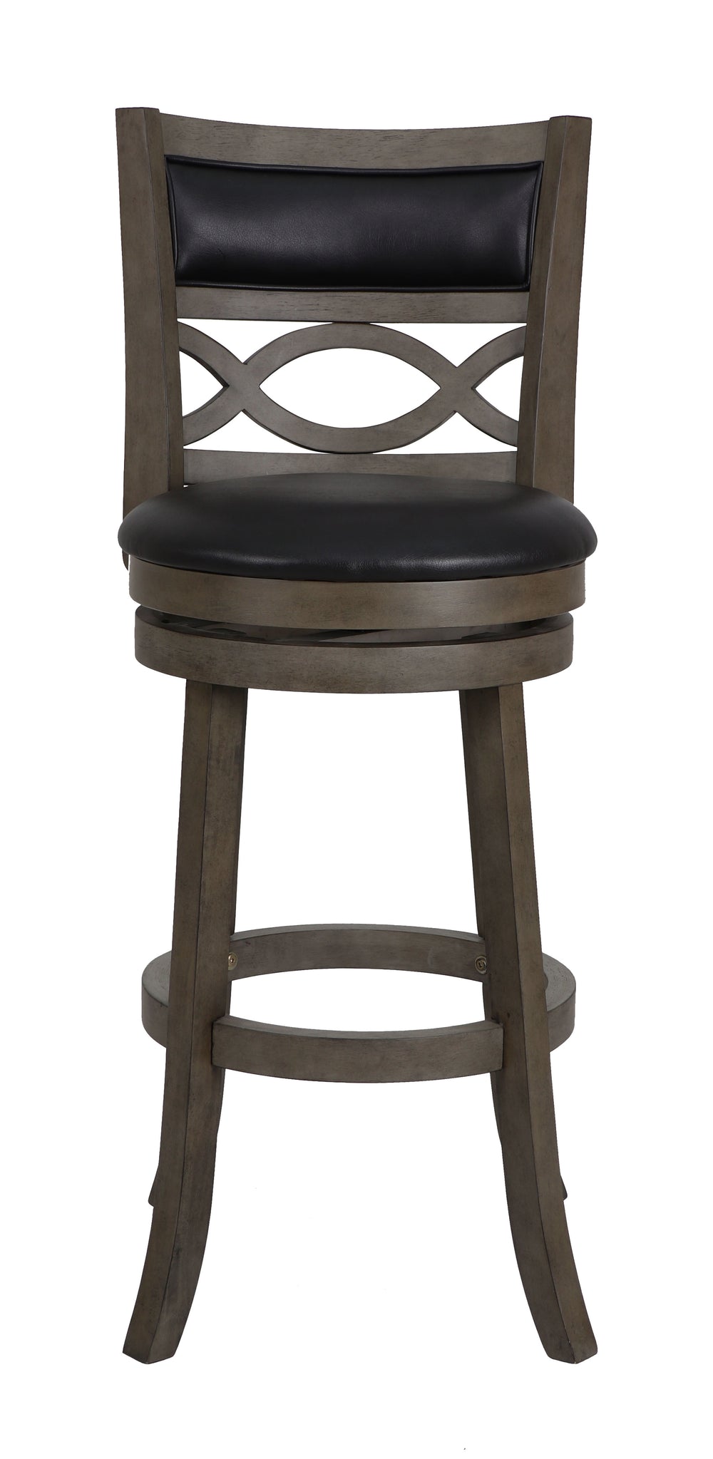 Manchester 29" Bar Stool W/black Pu Cushions-Gray