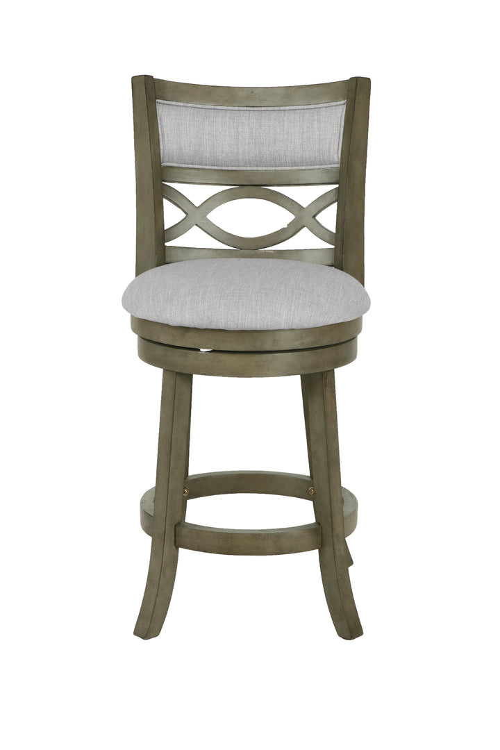 Manchester 24" Counter Stool W/fabric Cushions-Gray
