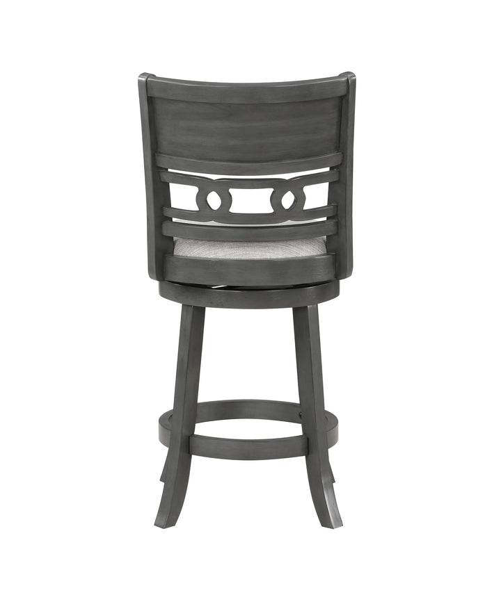 Gia 24" Swivel Counter Stool-Gray W/gray Fabric Seat