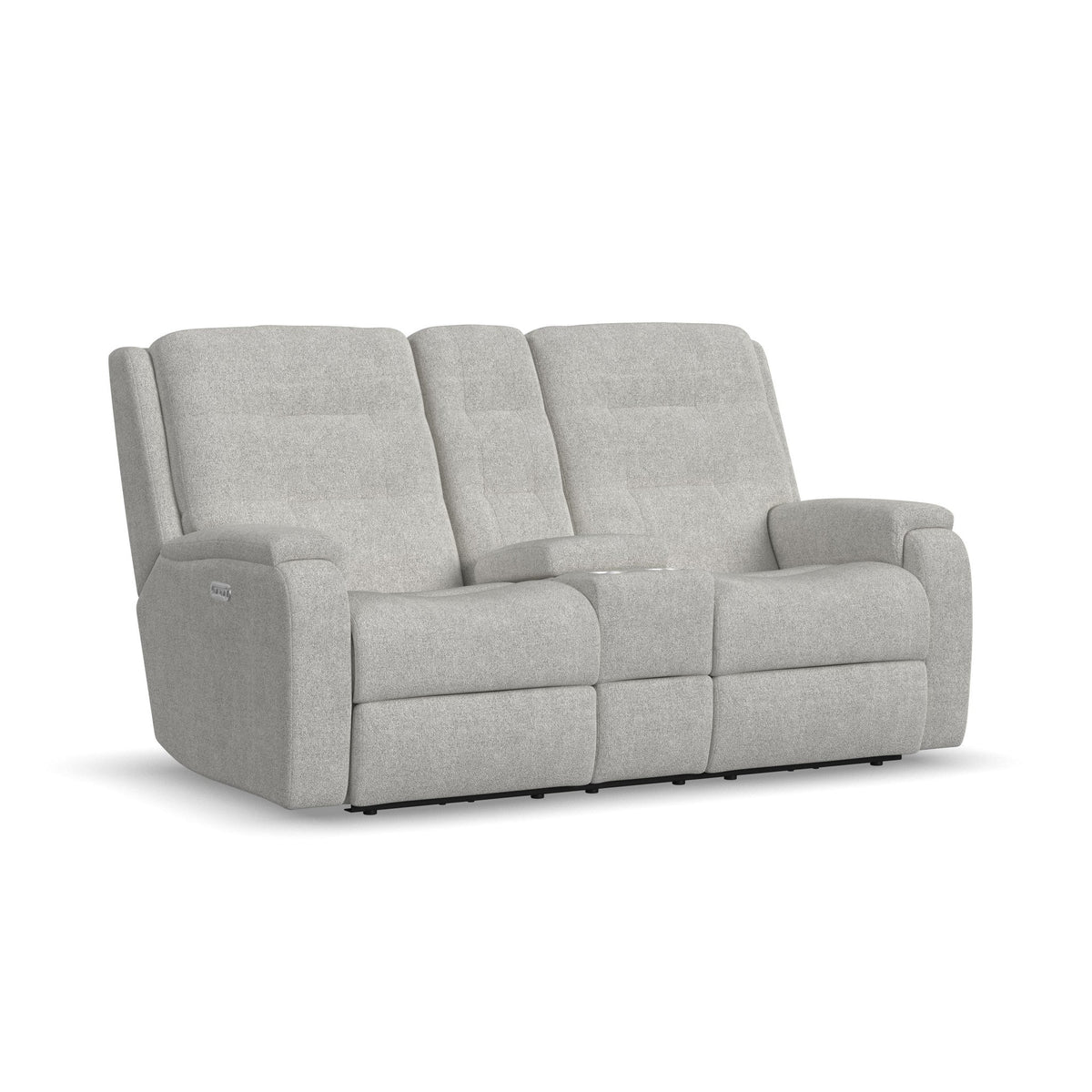 Arlo Fabric Power Reclining Loveseat with Console & Power Headrests