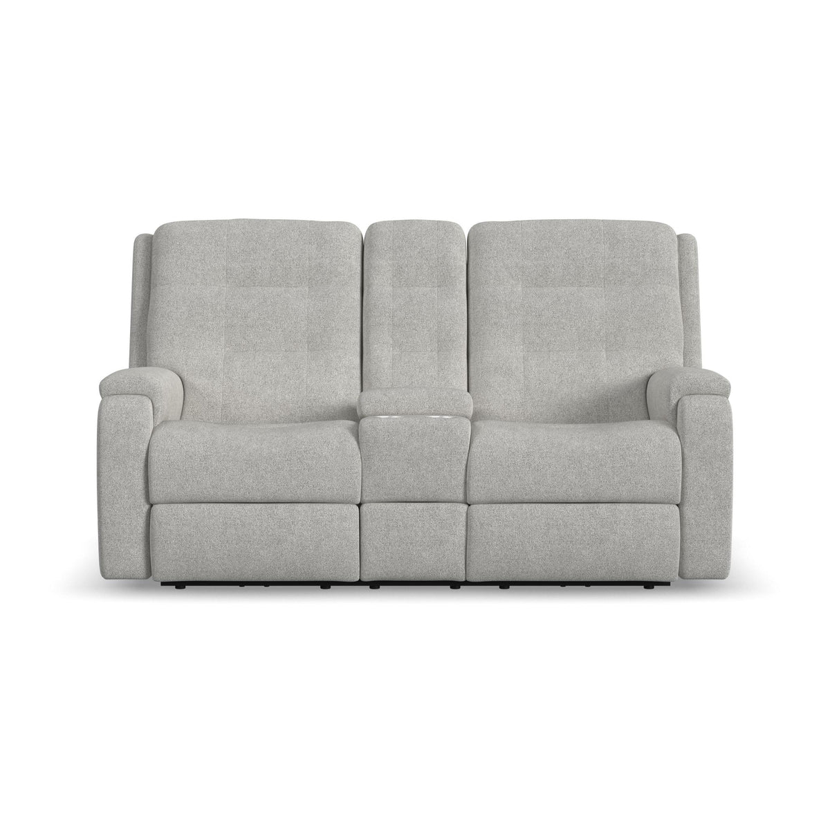 Arlo Fabric Power Reclining Loveseat with Console & Power Headrests
