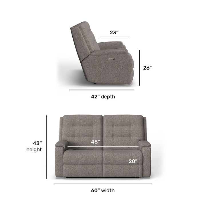 Arlo Fabric Power Reclining Loveseat