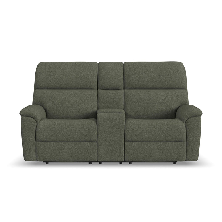 Porter Fabric Power Reclining Loveseat with Console, Power Headrest, &amp; Lumbar