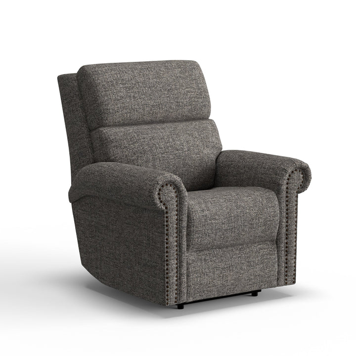Bernard Fabric Power Recliner with Power Headrest &amp; Lumbar