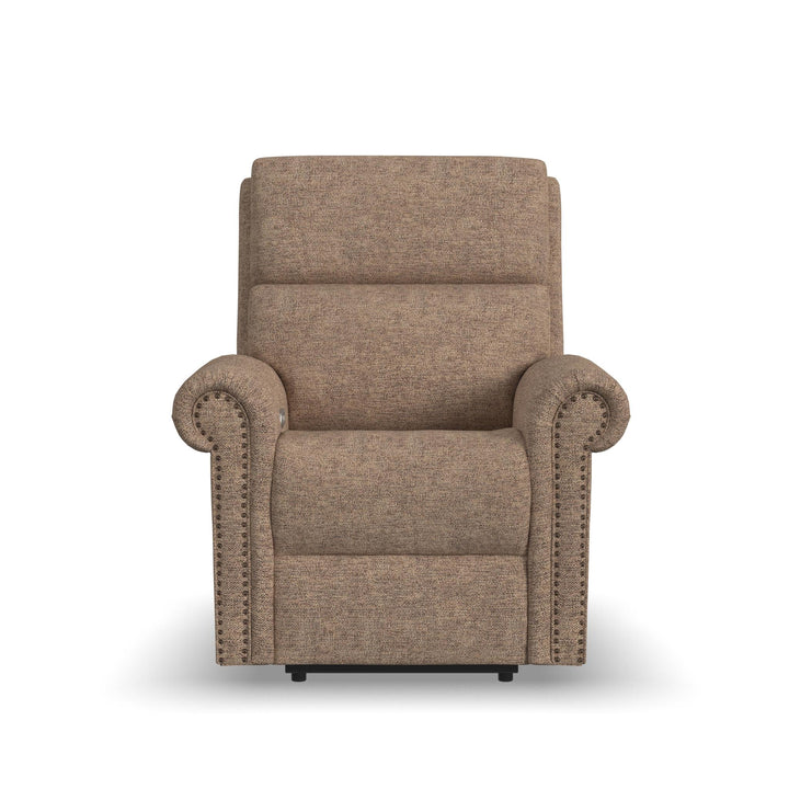 Bernard Fabric Power Recliner with Power Headrest &amp; Lumbar