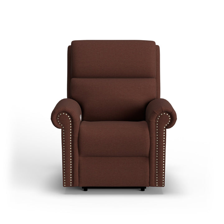 Bernard Fabric Power Recliner with Power Headrest &amp; Lumbar