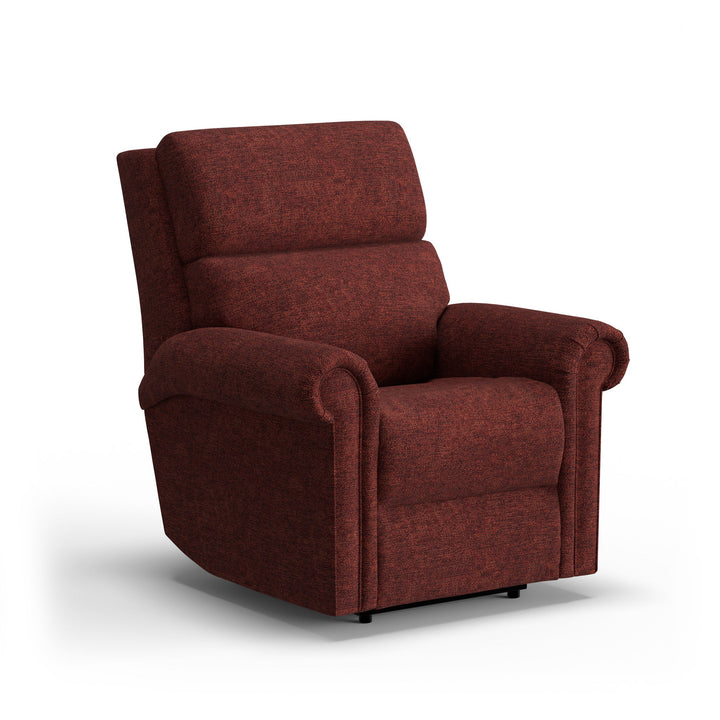 Bernard Fabric Power Recliner with Power Headrest &amp; Lumbar