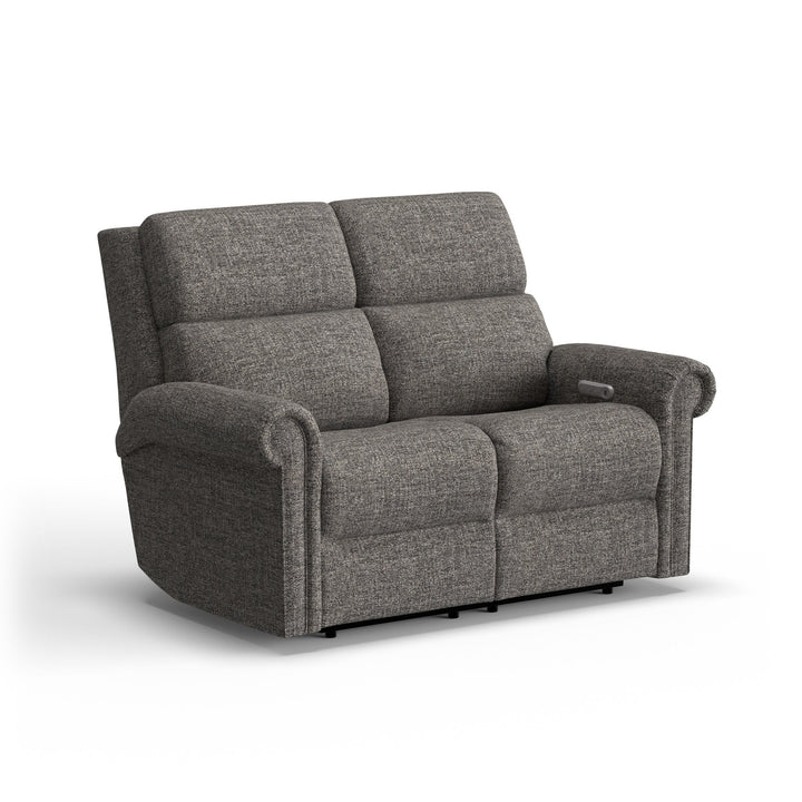 Bernard Fabric Power Reclining Loveseat with Power Headrest &amp; Lumbar
