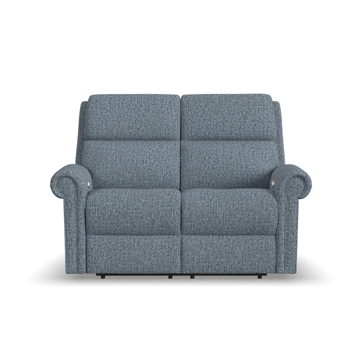 Bernard Fabric Power Reclining Loveseat with Power Headrest &amp; Lumbar