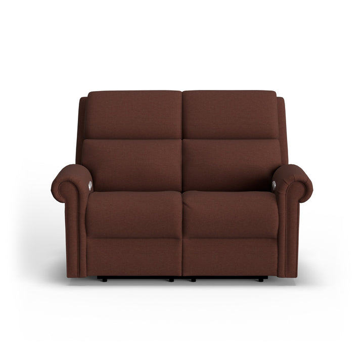 Bernard Fabric Power Reclining Loveseat with Power Headrest &amp; Lumbar