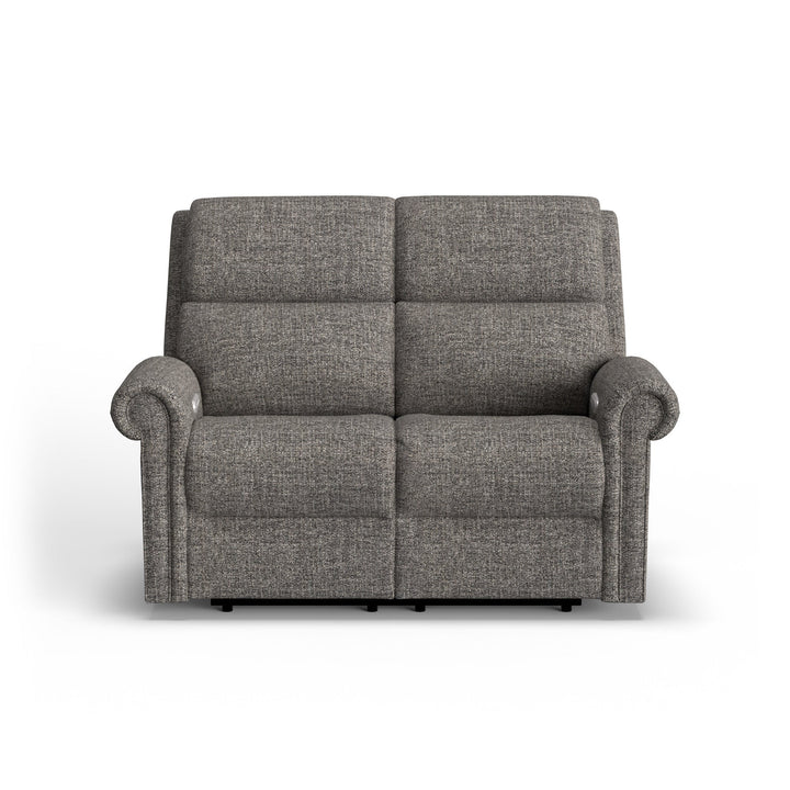 Bernard Fabric Power Reclining Loveseat with Power Headrest &amp; Lumbar