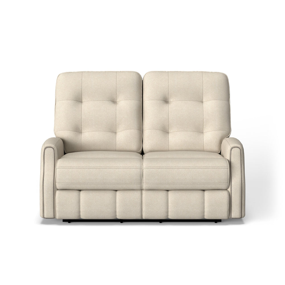 Devon Fabric Power Reclining Loveseat with Power Headrests