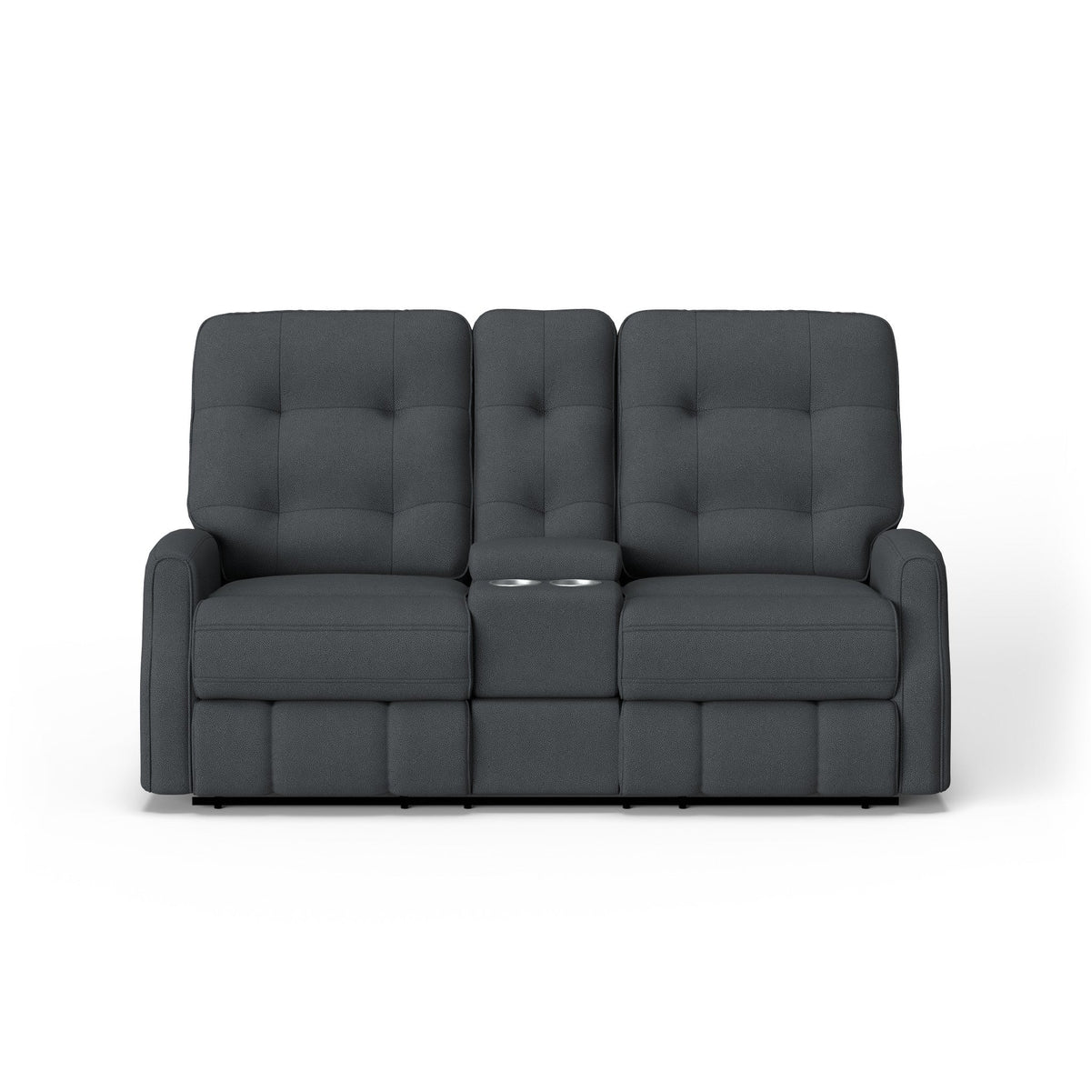 Devon Fabric Reclining Loveseat with Console