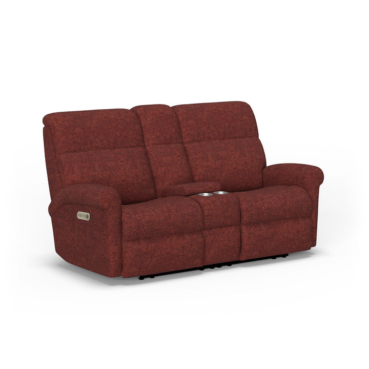 Davis Fabric Power Reclining Loveseat with Console &amp; Power Headrests