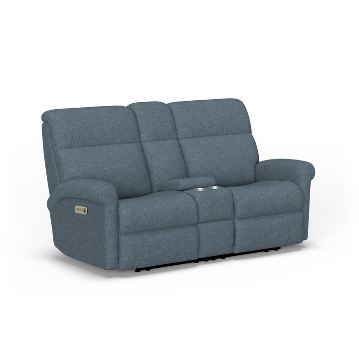 Davis Fabric Power Reclining Loveseat with Console &amp; Power Headrests