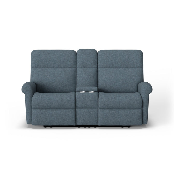 Davis Fabric Power Reclining Loveseat with Console &amp; Power Headrests