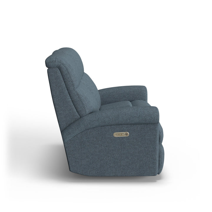 Davis Fabric Power Reclining Loveseat with Console &amp; Power Headrests