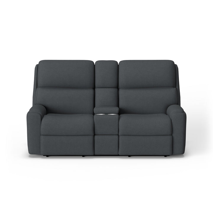 Rio Fabric Power Reclining Loveseat with Console