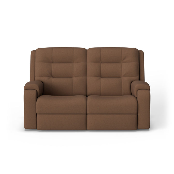 Arlo Leather Power Reclining Loveseat with Power Headrests &amp; Lumbar
