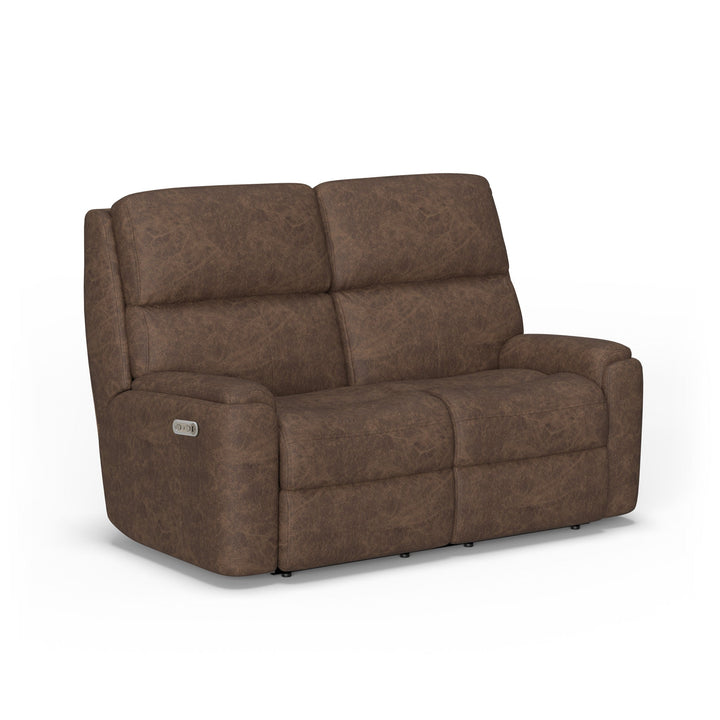 Rio Leather Power Reclining Loveseat with Power Headrests