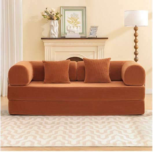 Perri 79" Compressed Sofa in Rustic Brown