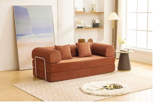 Perri 79" Compressed Sofa in Rustic Brown