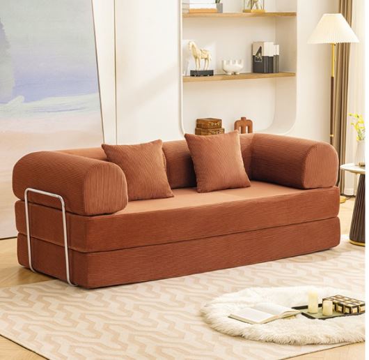Perri 79" Compressed Sofa in Rustic Brown