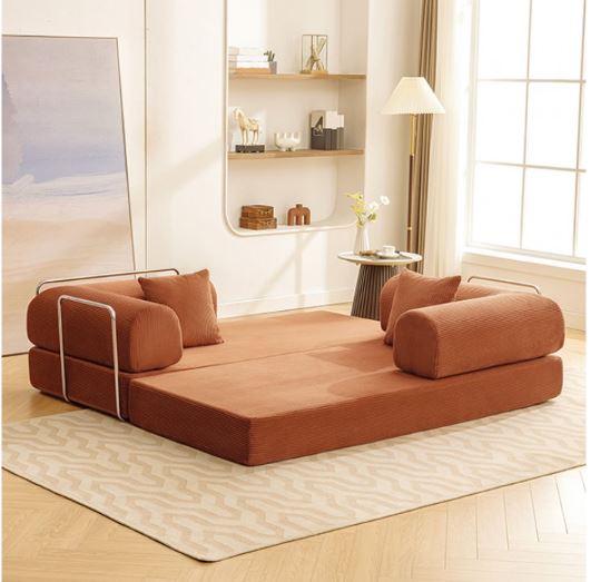 Perri 79" Compressed Sofa in Rustic Brown