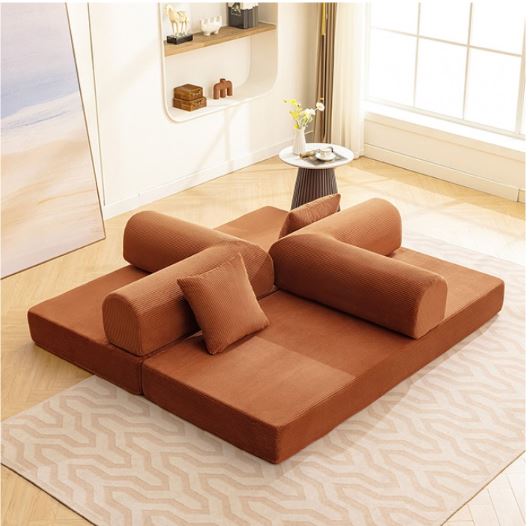 Perri 79" Compressed Sofa in Rustic Brown