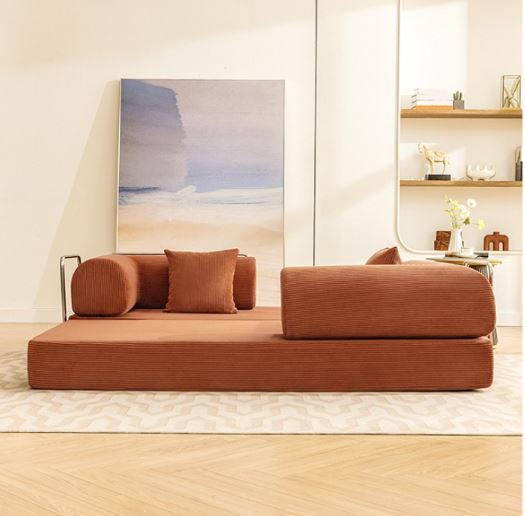 Perri 79" Compressed Sofa in Rustic Brown