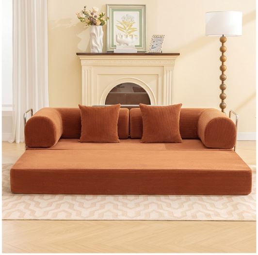 Perri 79" Compressed Sofa in Rustic Brown