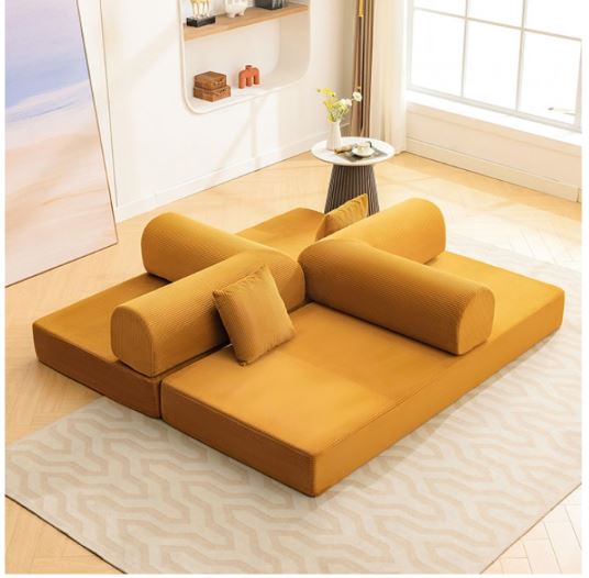 Perri 79" Compressed Sofa in Ginger