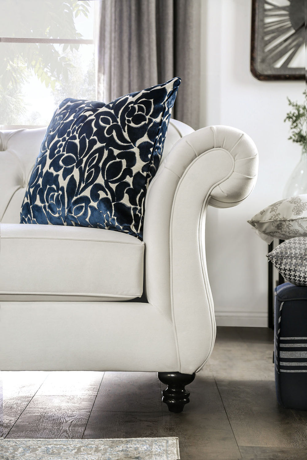 Antoinette Chesterfield Velvet Loveseat with Tufted Back & Camelback Design - alternate view 5