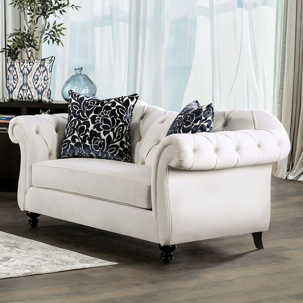 Antoinette Chesterfield Velvet Sofa with Tufted Back & Camelback Design - alternate view 8