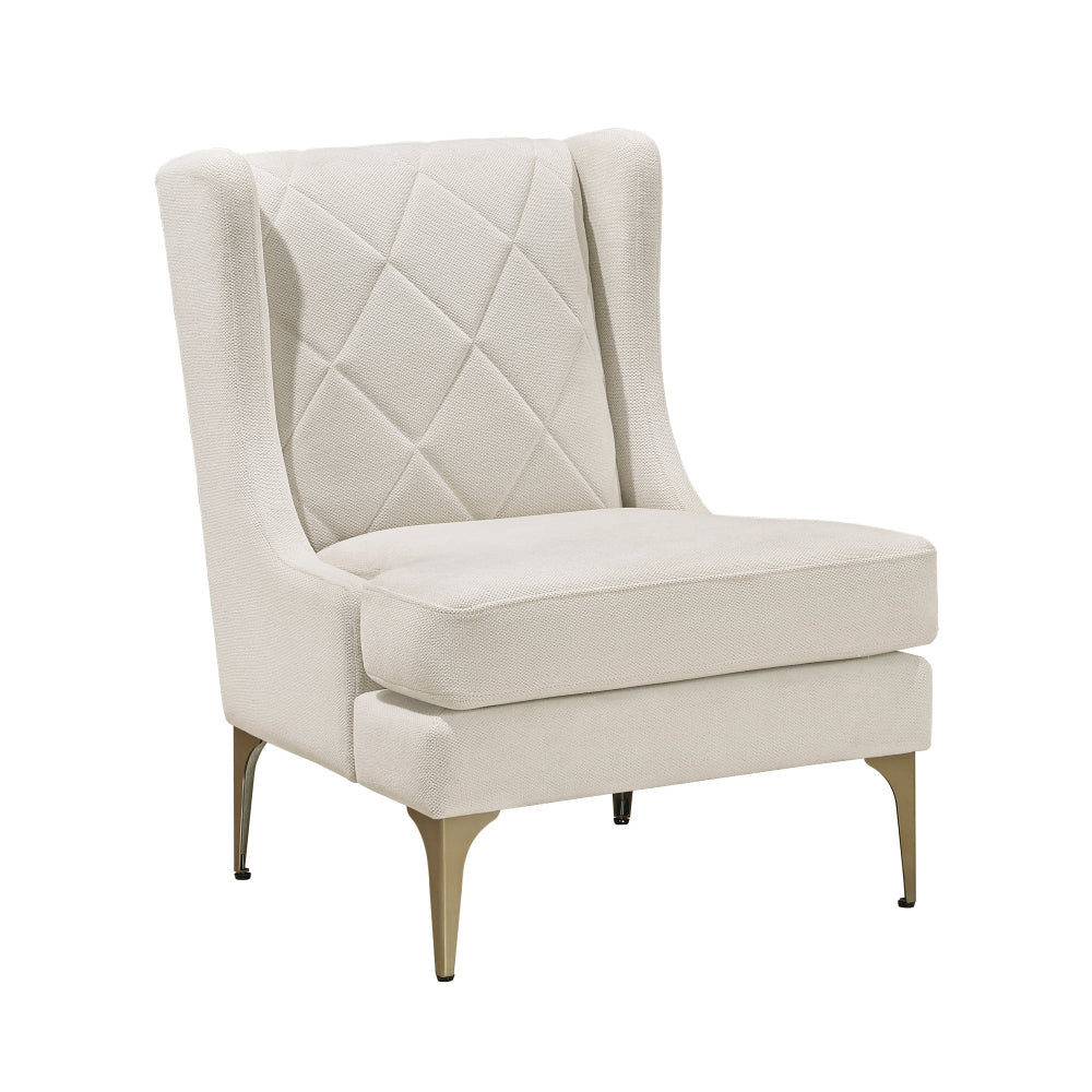 Savoy Taupe Accent Chair - angle