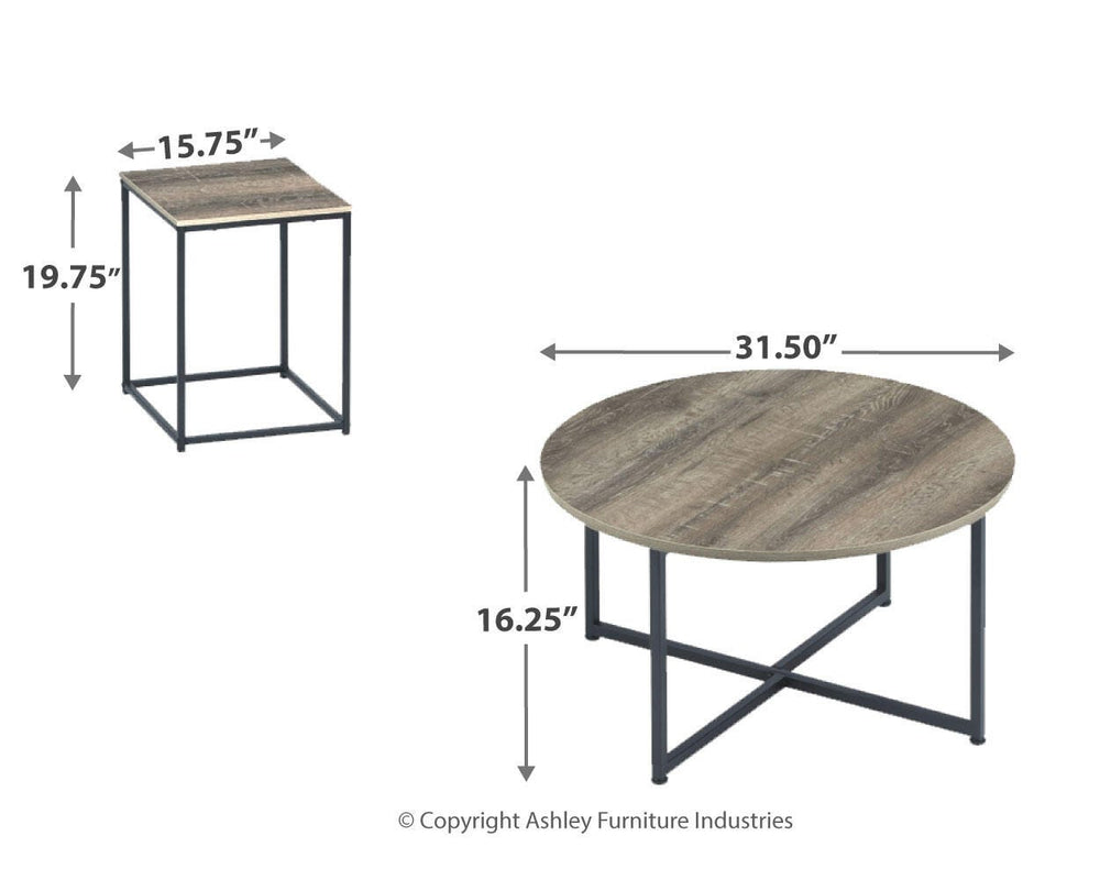 Wadeworth Table (Set of 3) - Beige (3)