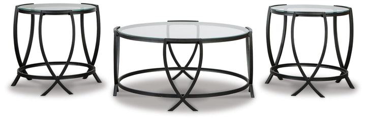 Tarrin Table (Set of 3) - Black (3)
