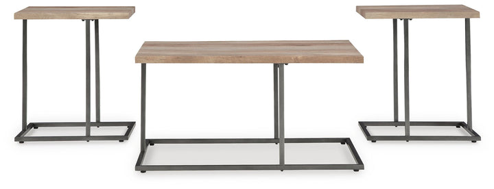 Albreane Table (Set of 3) - Light Brown (3)