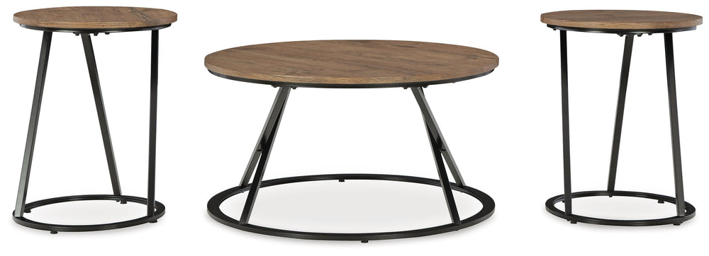 Cassbryn Table (Set of 3) - Light Brown (3)
