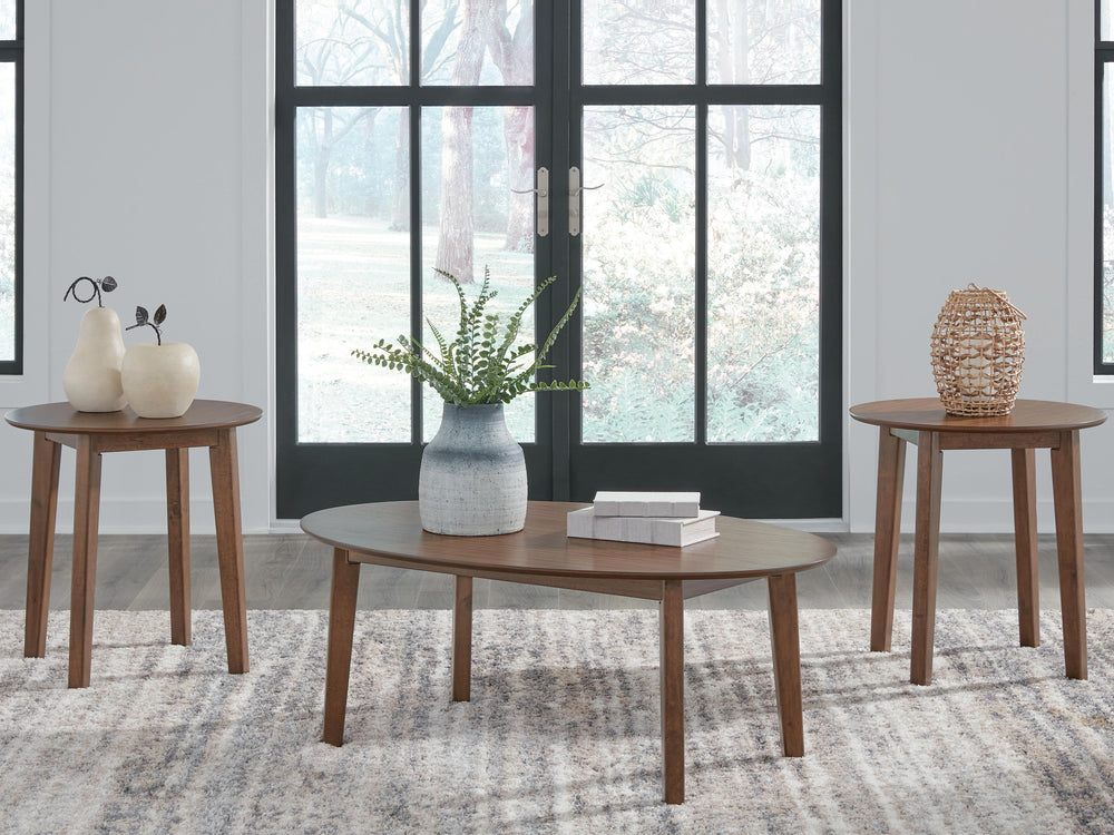 Gordonay Table (Set of 3) - Dark Brown (2)
