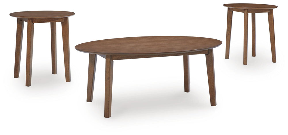 Gordonay Table (Set of 3) - Dark Brown (1)