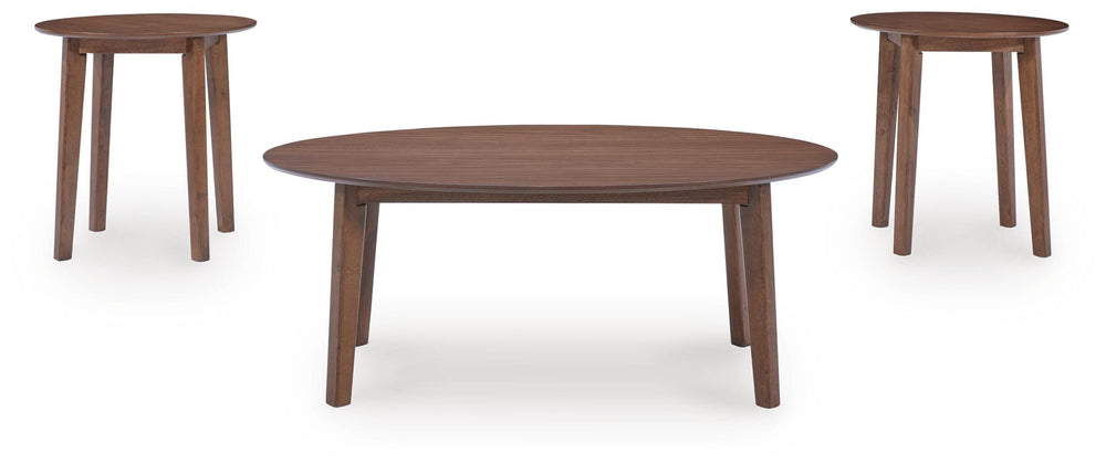 Gordonay Table (Set of 3) - Dark Brown (3)