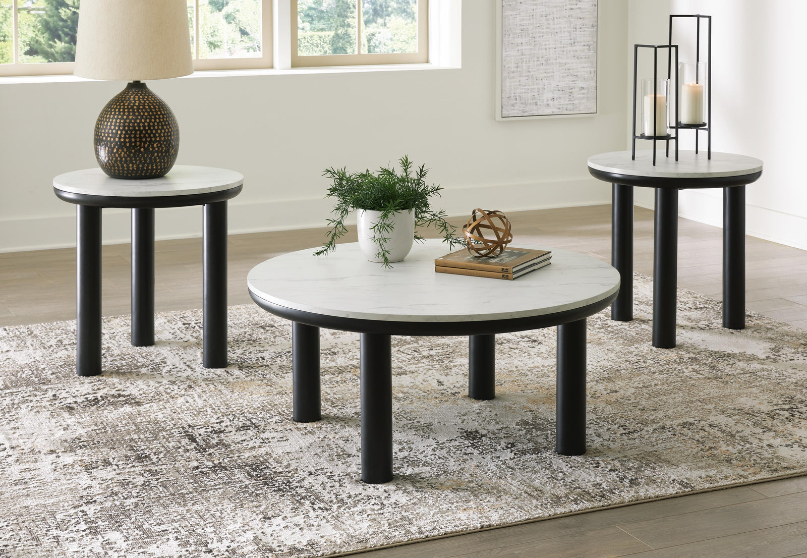 Xandrum Table (Set of 3) - Black (2)