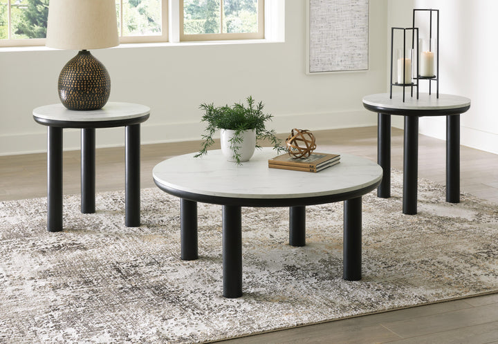 Xandrum Table (Set of 3) - Black (2)