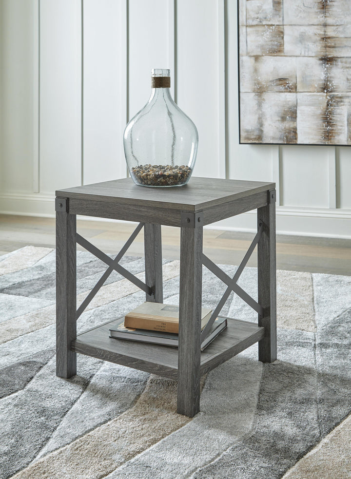 Freedan Coffee Table and 2 End Tables - Grayish Brown (5)