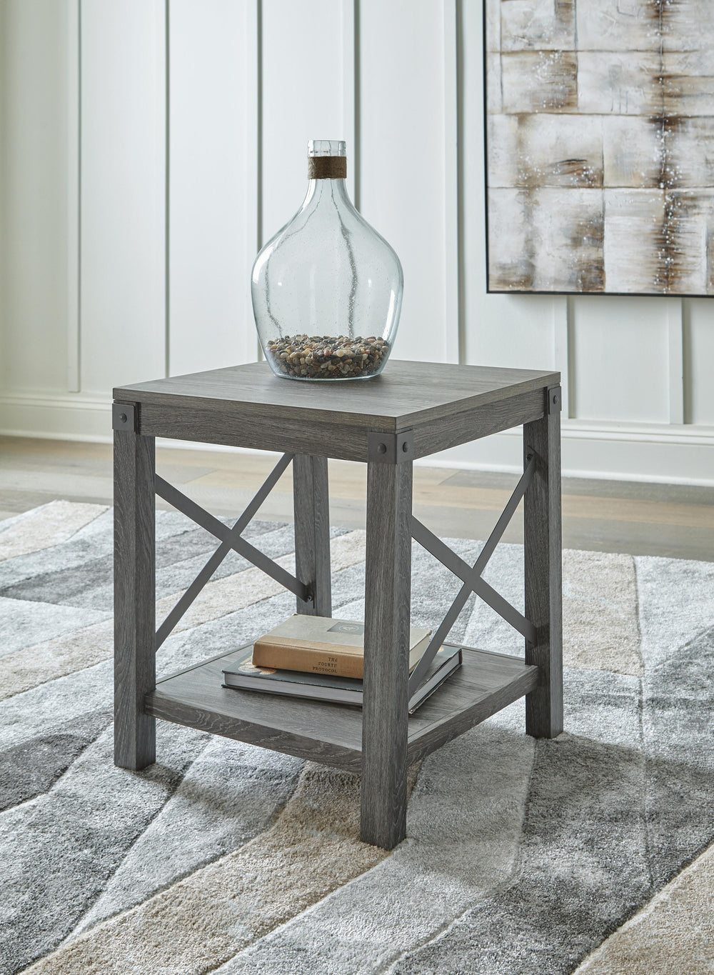 Freedan Coffee Table and 2 End Tables - Grayish Brown (5)